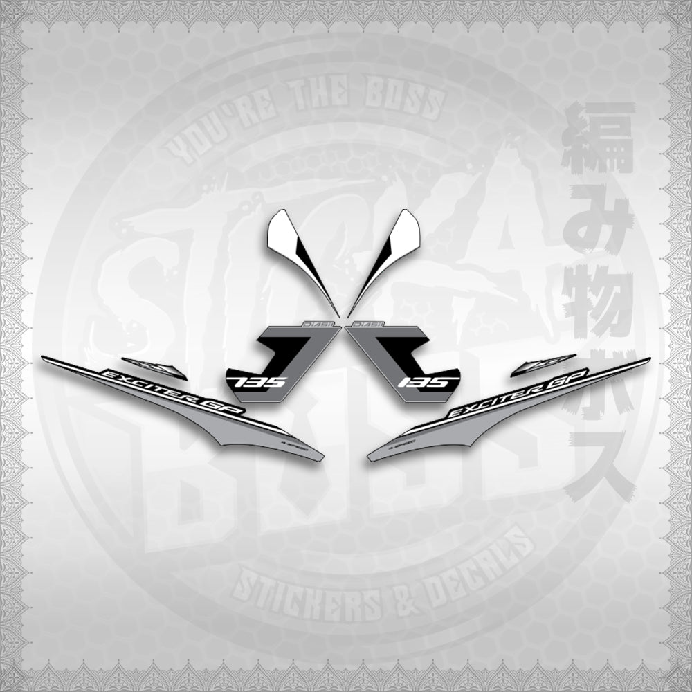 STICKER DECALS for SNIPER 135 MX(S13525EXGP)By STICKABOSS (SOFIE LAMINATED WATERPROOF)