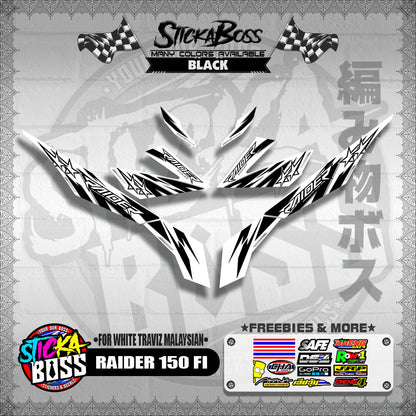 RAIDER 150 FI DECALS ( FOR WHITE TRAVIZ MALAYSIAN )【WITH FREEBIES】