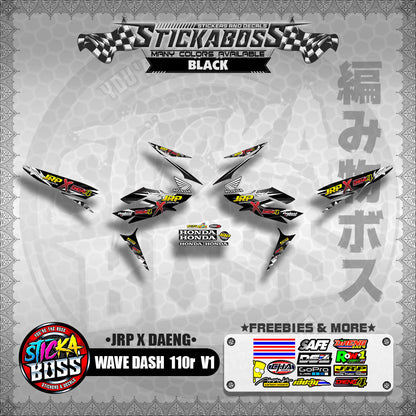 Honda Wave Dash 110r v1【 JRP X DAENG DECALS 】 (Rusi Swish Mono)
