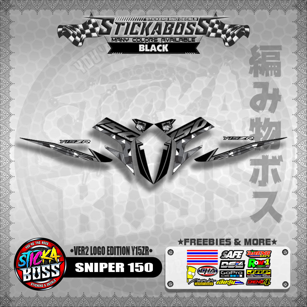 SNIPER 150 DECALS ( VER2 LOGO EDITION Y15ZR )【WITH FREEBIES】MALAYSIAN CONCEPT/ EXCITER 150