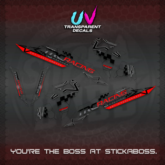CLICK V3 UV TRANSPARENT DECALS (2026 TRC RACING DESIGN)STICKER DECALS By STICKABOSS
