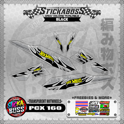 【PREMIUM UV PRINT】TRANSPARENT PCX 160 DECALS ( TRANSPARENT HOTWHEELS )【WITH FREEBIES】