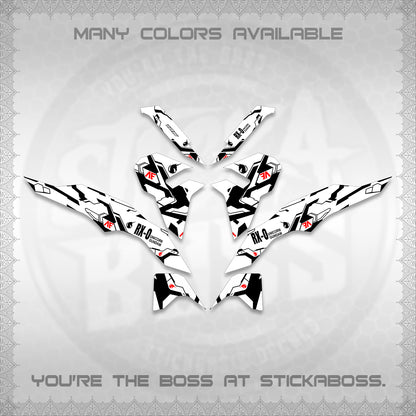 CLICK V3 VARIO FOR WHITE DECALS (UNICORN GUNDAM DESIGN) STICKER DECALS By STICKABOSS