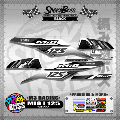 MIO i 125 STOCK DECALS ( M3 RACING ) 【WITH FREEBIES】