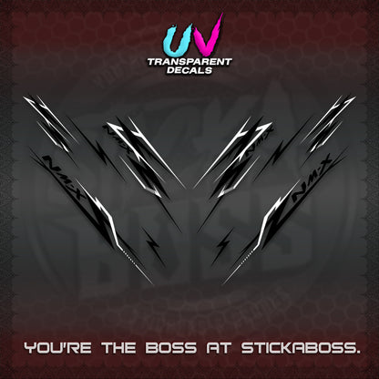NMAX V2 UV TRANSPARENT DECALS (2024 NM A8 STYLE) STICKER DECALS By STICKABOSS