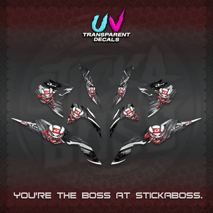 CLICK 125 V3 UV TRANSPARENT DECALS (2026 NEW RCB 2.0 DESIGN) STICKER KITS BY STICKABOSS