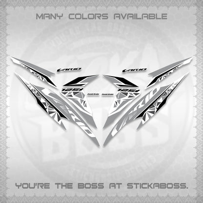 CLICK 125 V2 VARIO FOR WHITE DECALS (2018–2022 STYLE DESIGN) STICKER DECALS BY STICKABOSS