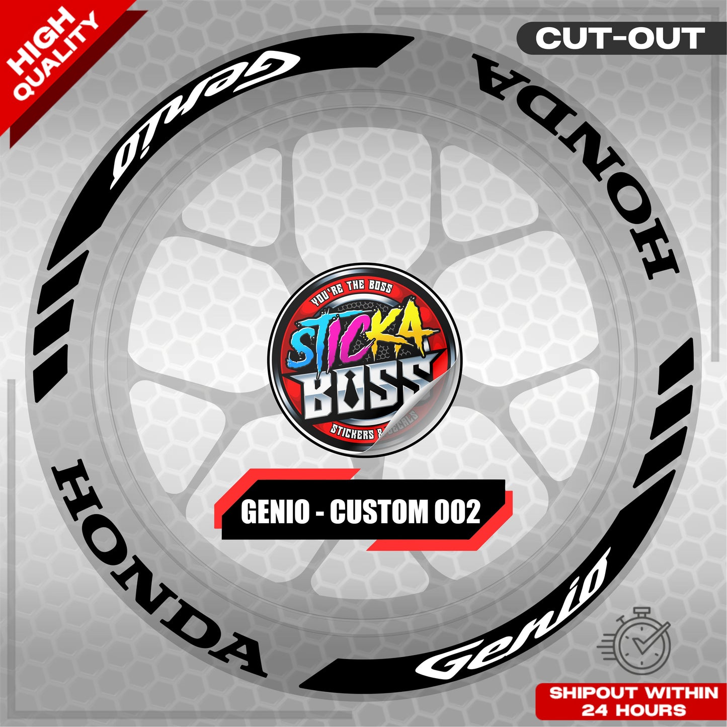 GENIO MAG STICKER SET ( 2 MAGS ) - CUSTOM 002 | VINYL WATERPROOF CUT-OUT DECALS