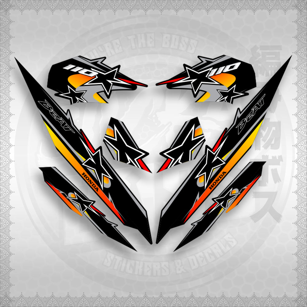 BEAT Fi V3 INDO CONCEPT ( TERBARU MOTIF ) STICKER DECALS By STICKABOSS