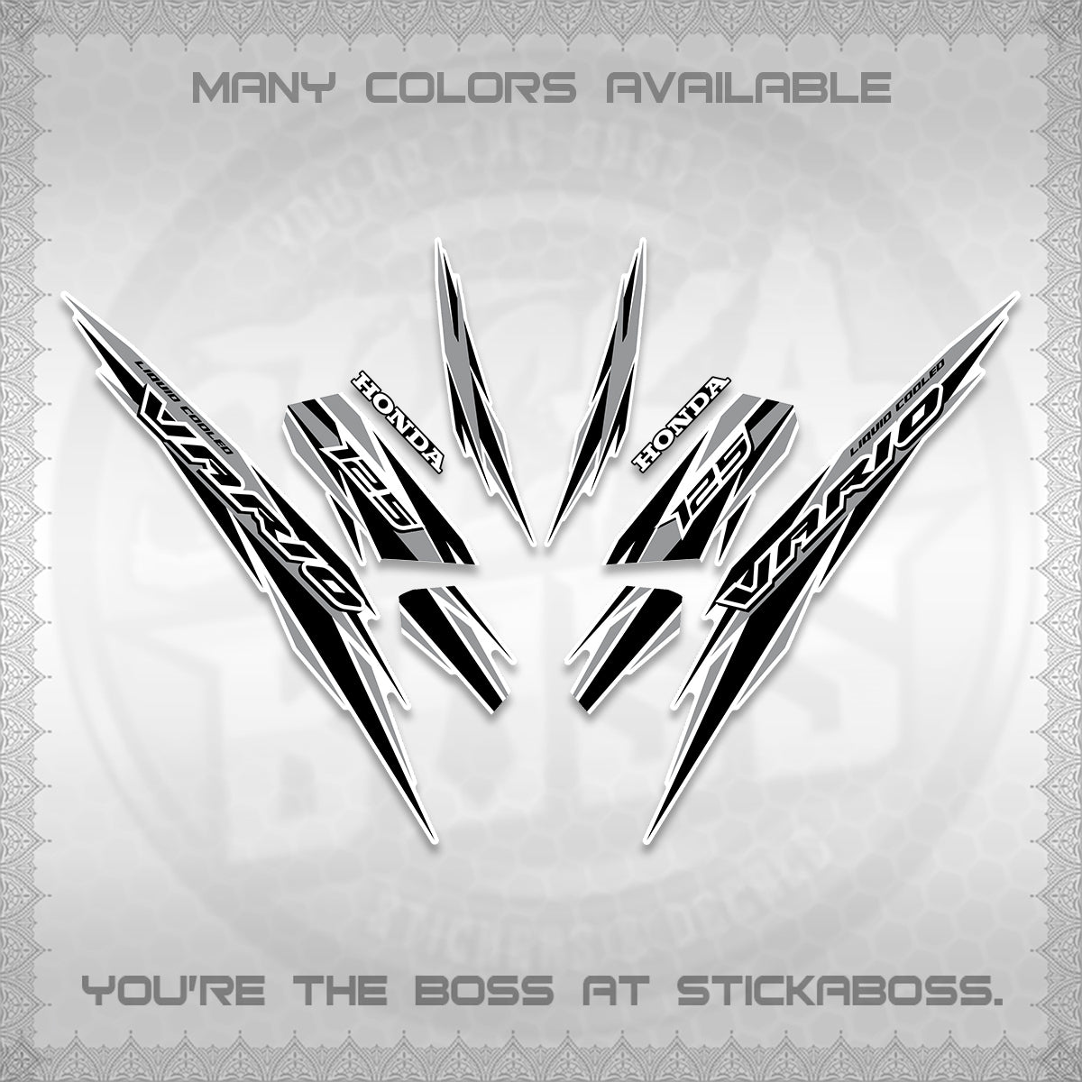 CLICK 125 V3 INDO FOR WHITE DECALS (2024 SV 22-A1 STYLE) STICKER KITS By STICKABOSS