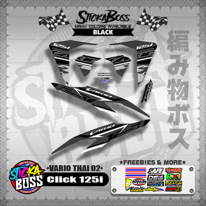CLICK 125i V2 DECALS ( VARIO THAI 02 )【WITH FREEBIES】