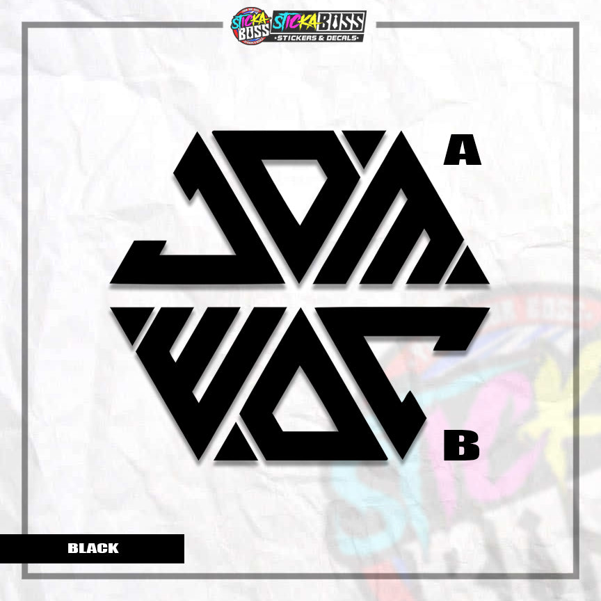 JDM TRIANGLE LETTER | VINYL CUT-OUT STICKER   ( ANIME VINYL STICKER DECALS )【Stickaboss】