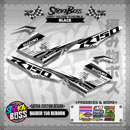 RAIDER 150 REBORN DECALS ( SATRIA CUSTOM DESIGN )【WITH FREEBIES】