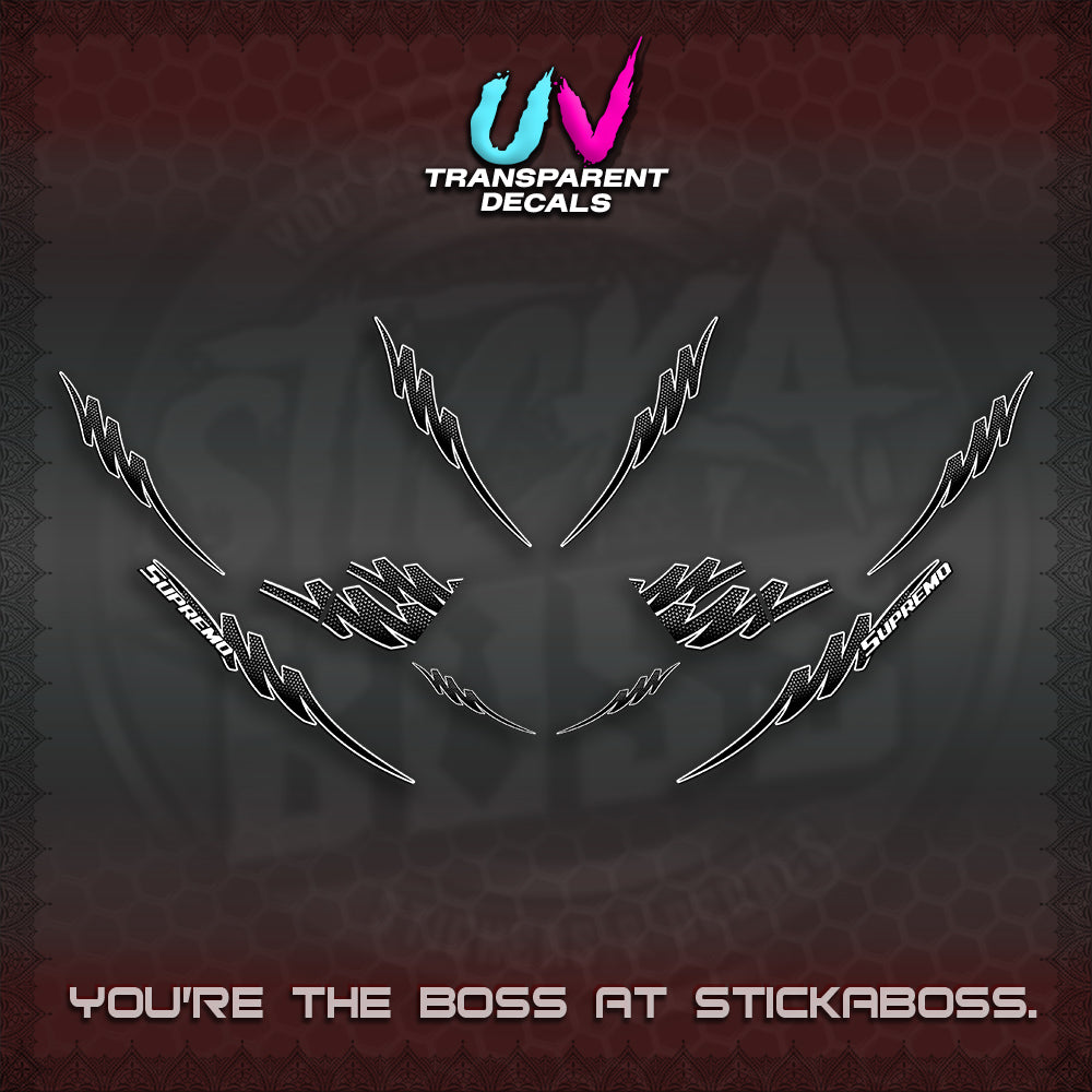 AEROX V2 UV TRANPARENT STRIPING DECALS (1 TONE PUTRA VIRDIAN)STICKER DECALS By STICKABOSS