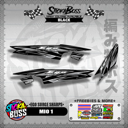 MIO 1 DECALS ( EGO SURGE SHARPS ) [ PREMIUM GLOSSY LAMINATED ]【WITH FREEBIES】