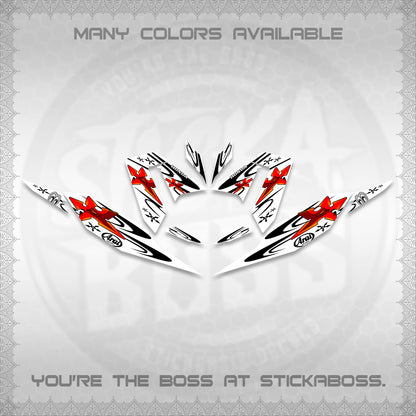 CLICK 125 V4 FOR WHITE DECALS (2026 ARAI STAR RACING DESIGN) STICKER DECALS By STICKABOSS