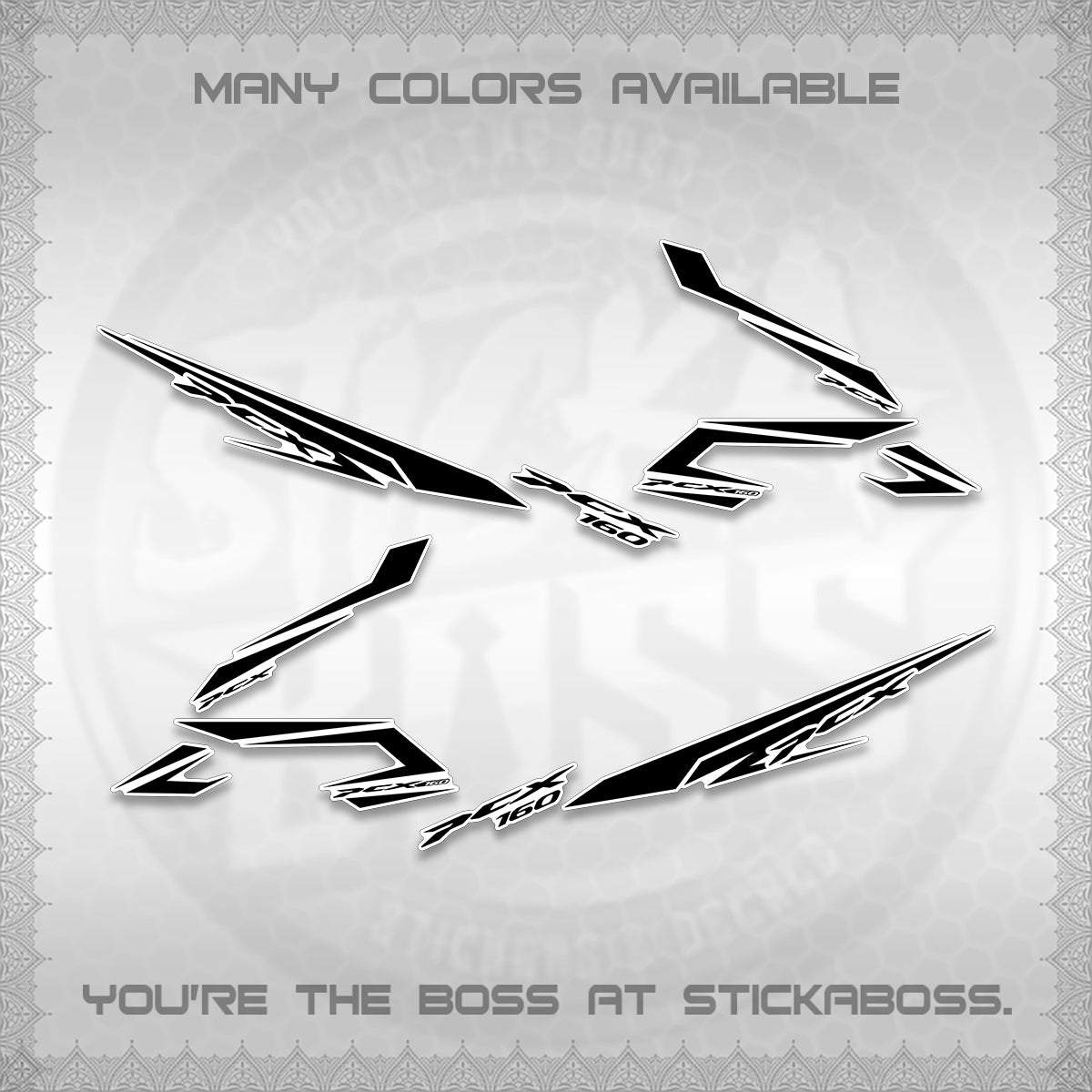PCX  155160 INDO DECALS (NEW STRIPPING 09)STICKER DECALS By STICKABOSS
