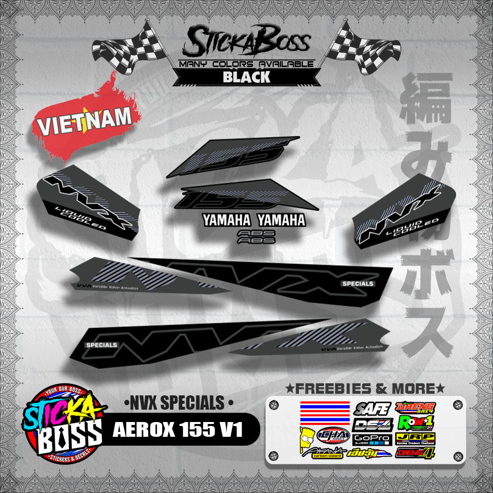 AEROX 155 V1 VIETNAM DECALS ( NVX SPECIALS )【WITH FREEBIES】