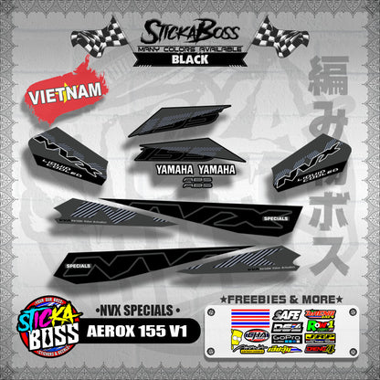 AEROX 155 V1 VIETNAM DECALS ( NVX SPECIALS )【WITH FREEBIES】