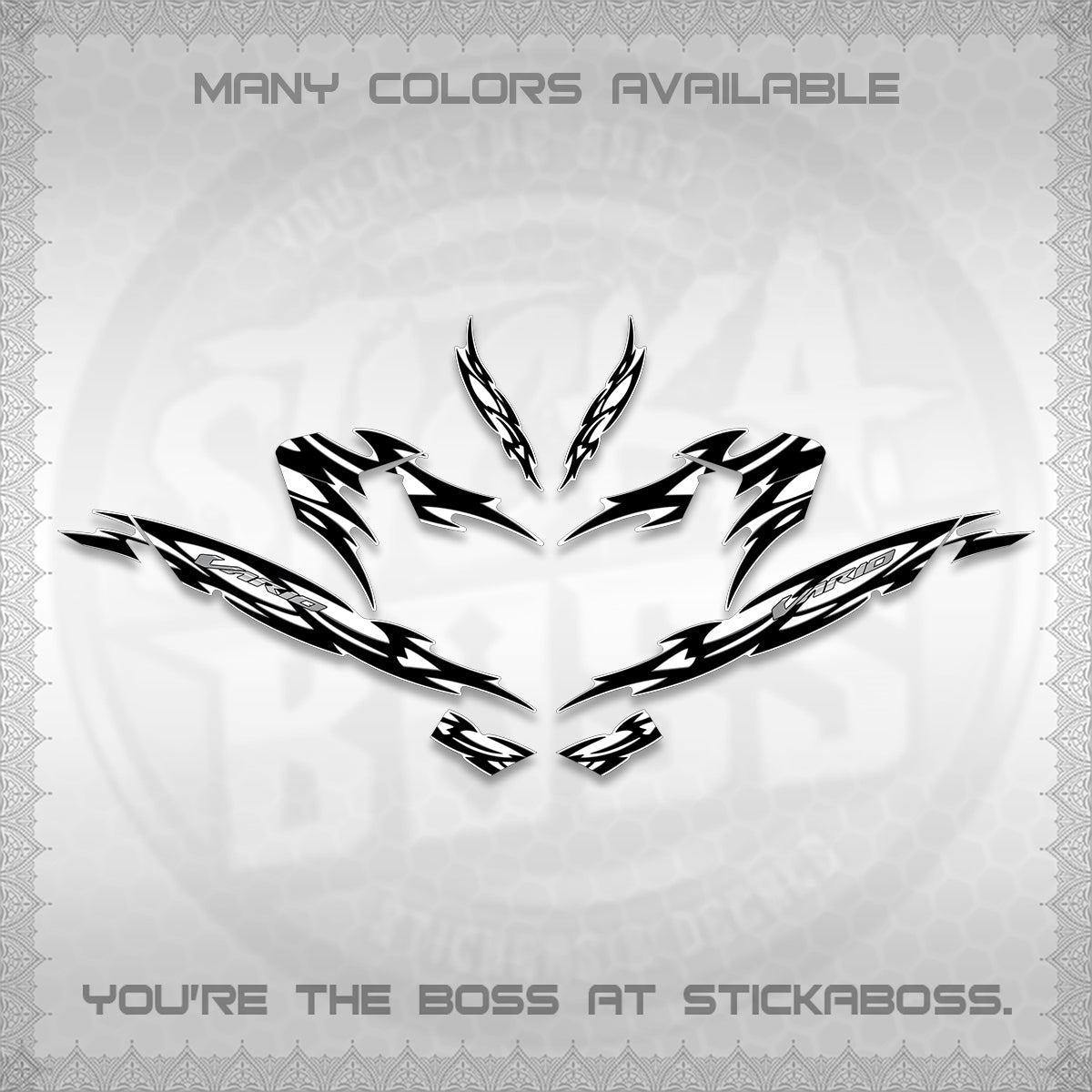 CLICK 125 V4 INDO VARIO FOR WHITE DECALS (2026 NUSANTARA STRIPING) STICKER DECALS By STICKABOSS