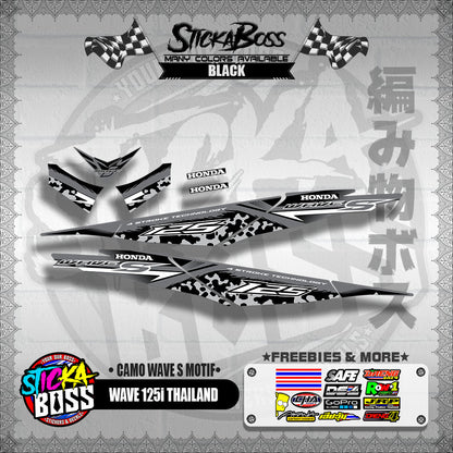 WAVE 125i THAILAND DECALS ( CAMO WAVE S MOTIF )【WITH FREEBIES】