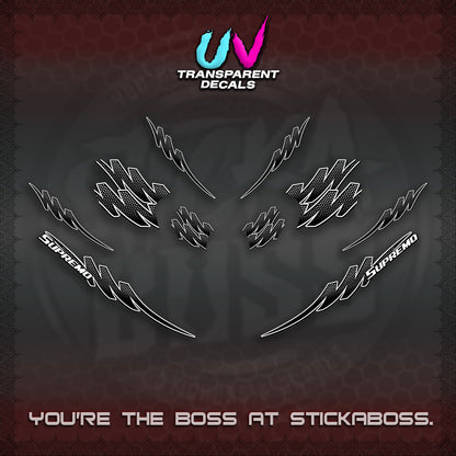 ADV 160 UV TRANSPARENT STRIPING(1 TONE PUTREA VIRDIAN) STICKER DECALS By STICKABOSS
