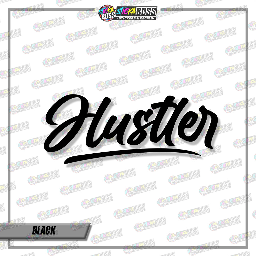 HUSTLER ( VINYL CUT-OUT STICKER DECALS )【Stickaboss】