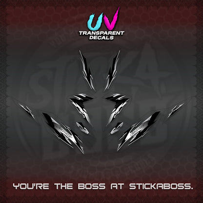 CLICK 125 V4 VARIO UV TRANSPARENT DECALS (2026 MODERN TRIBAL DESIGN) STICKER KITS By STICKABOSS