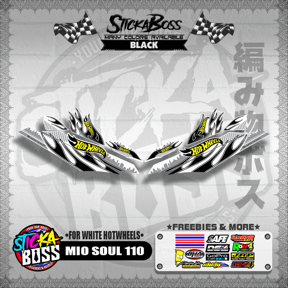 MIO SOUL 110 CARB OLD DECALS ( FOR WHITE HOTWHEELS )【WITH FREEBIES】