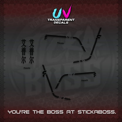 FAZZIO UV TRANSPARENT DECALS (2026 JAPAN LINES) STICKER KITS BY STICKABOSS