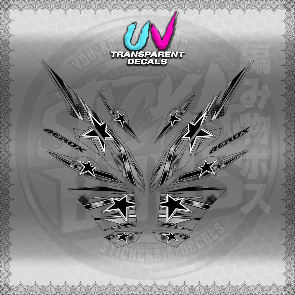 【PREMIUM UV PRINT】TRANSPARENT AEROX V3 ALPHA TURBO INDO (AV3LESTSE)【WITH FREEBIES】