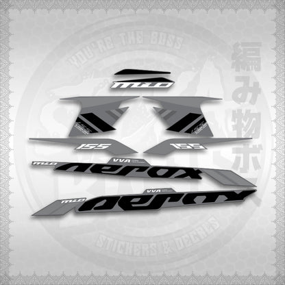 STICKER DECALS for AEROX 155 V1 (AV120X7IN) By STICKABOSS (SOFIE LAMINATED WATERPROOF)