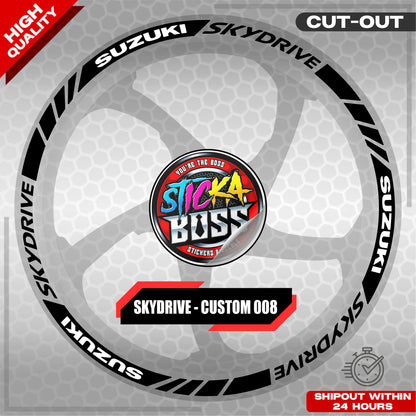 SKYDRIVE MAG STICKER SET ( 2 MAGS ) - CUSTOM 008 | VINYL WATERPROOF CUT-OUT DECALS