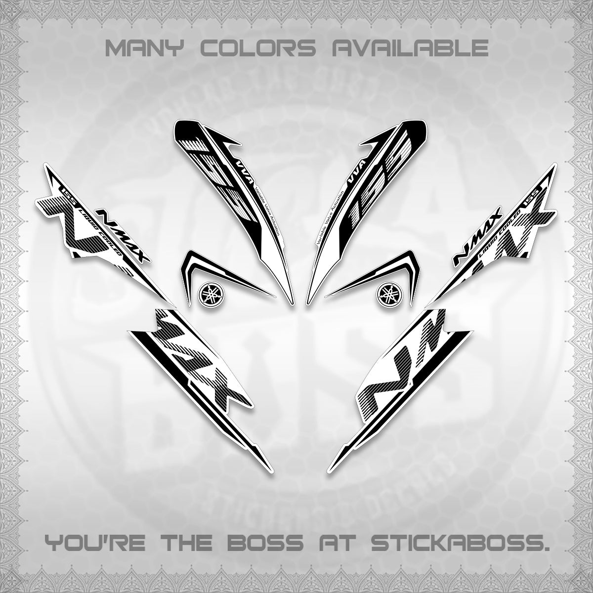 NMAX V1 THAI FOR WHITE DECALS (2020 DESIGN) STICKER DECALS By STICKABOSS