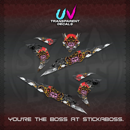 BEAT FI V2 INDO UV TRANSPARENT DECALS (2026 NEW SAMURAI MOTIF) STICKER KITS BY STICKABOSS