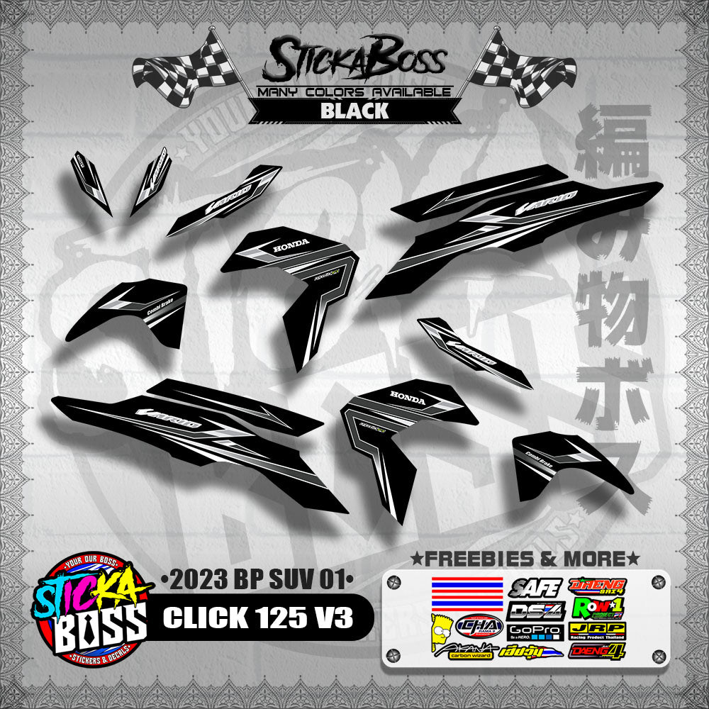CLICK 125i / 150i V3 DECALS ( 2023 BP SUV 01 )【WITH FREEBIES】