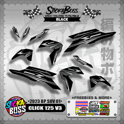 CLICK 125i / 150i V3 DECALS ( 2023 BP SUV 01 )【WITH FREEBIES】