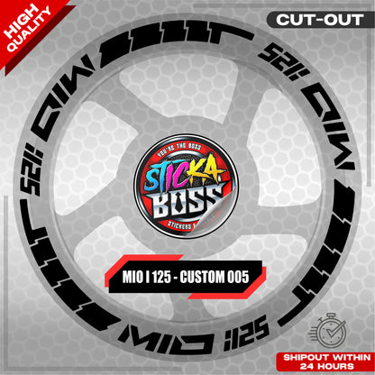 MIO I 125 MAG STICKER SET  ( 2 MAGS ) - CUSTOM 005 | VINYL WATERPROOF CUT-OUT DECALS