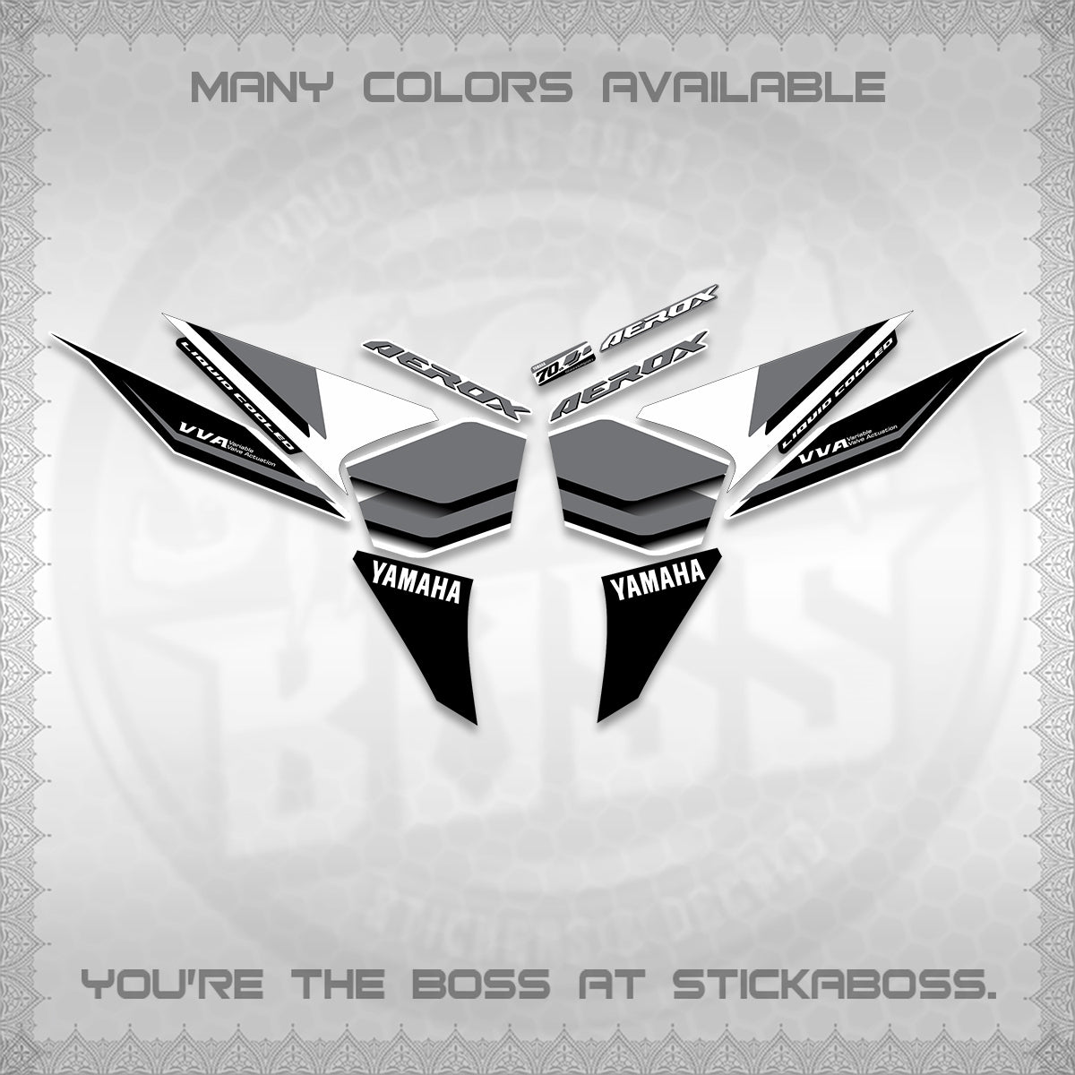 AEROX V3 DECALS (70TH ANNIVERSARY DESIGN) STICKER DECALS By STICKABOSS (Copy) (Copy) (Copy) (Copy) (Copy) (Copy)