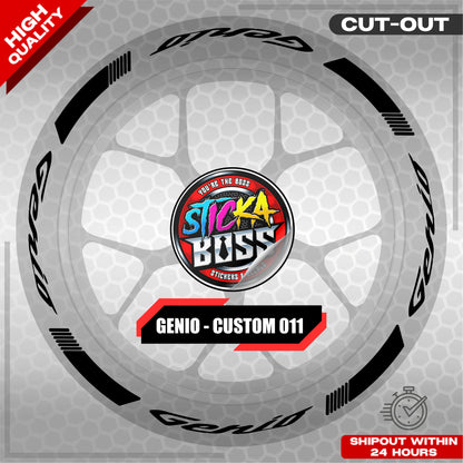 GENIO MAG STICKER SET ( 2 MAGS ) - CUSTOM 011 | VINYL WATERPROOF CUT-OUT DECALS