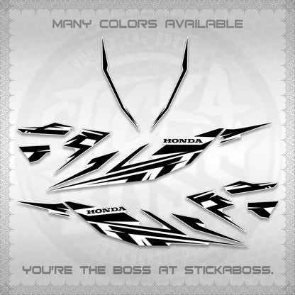 CLICK 125 V4 FOR WHITE DECALS (2026 MINIMAL 001 DESIGN) STICKER DECALS By STICKABOSS