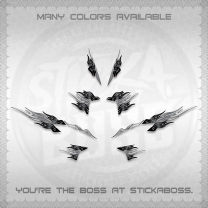 CLICK V2 STRIPING DECALS (2026 MODERN TRIBAL FIRE) STICKER KITS BY STICKABOSS
