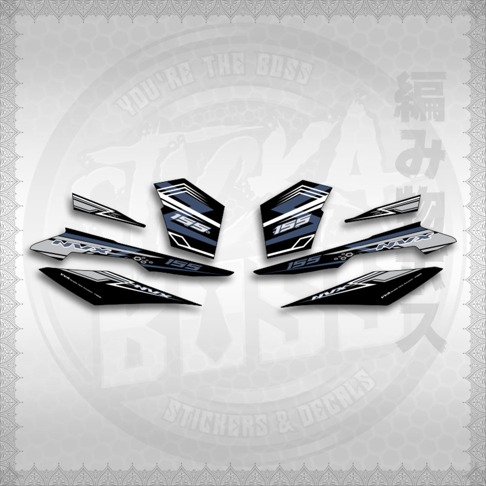 STICKER DECALS for AEROX V3 ALPHA TURBO INDO (AV3NVRAST) By STICKABOSS (SOFIE LAMINATED WATERPROOF)