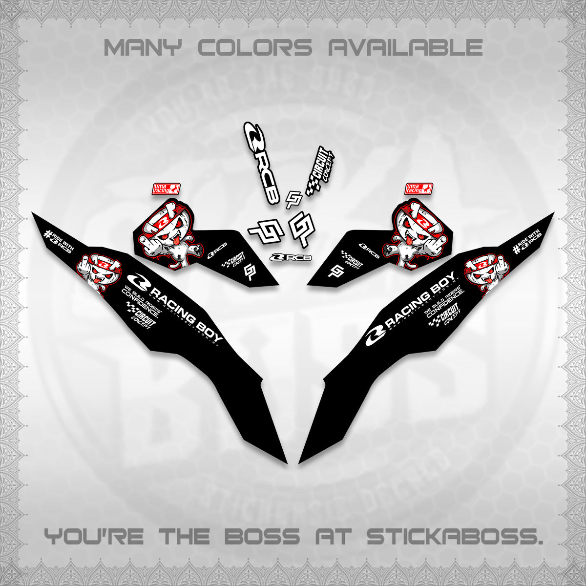 CLICK V3 DECALS (2026 RACE ZOMBIE DESIGN)STICKER DECALS By STICKABOSS