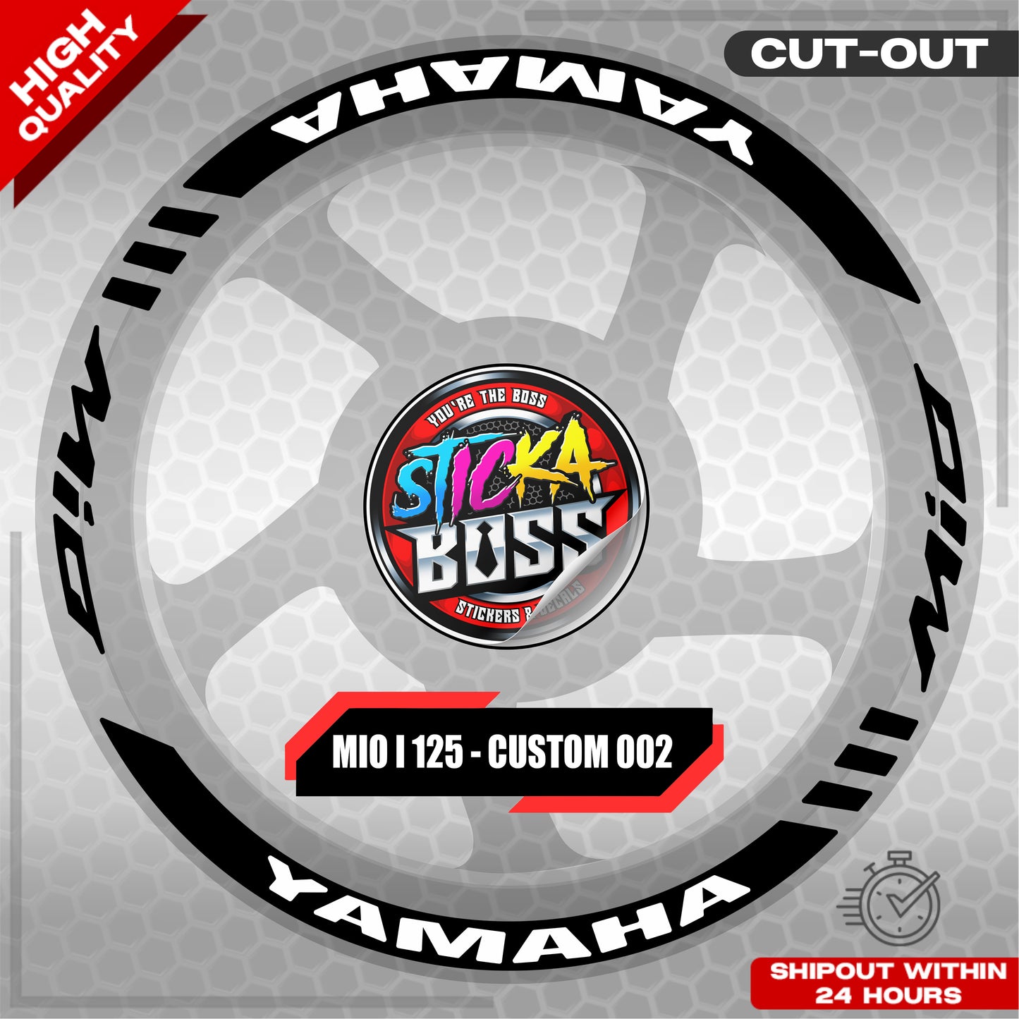 MIO I 125 MAG STICKER SET  ( 2 MAGS ) - CUSTOM 002 | VINYL WATERPROOF CUT-OUT DECALS