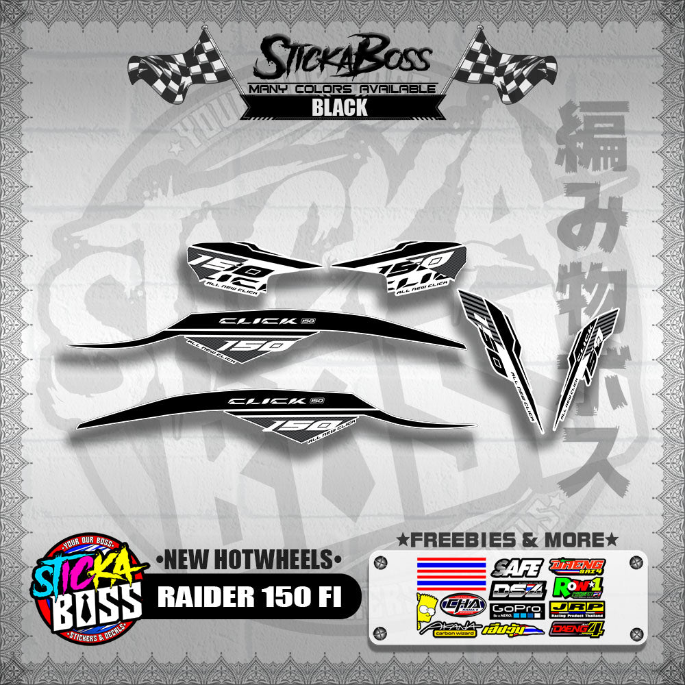 CLICK 150 V2 DECALS FOR WHITE ( NEW CUSTOM STRIPPING GAME CHANGER )【WITH FREEBIES】