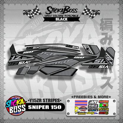 SNIPER 150 DECALS ( Y15ZR STRIPES )【WITH FREEBIES】