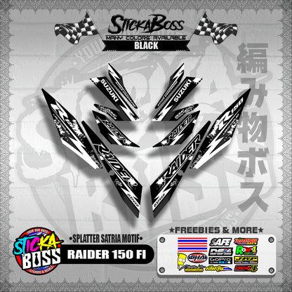 RAIDER 150 FI DECALS ( SPLATTER SATRIA MOTIF )【WITH FREEBIES】