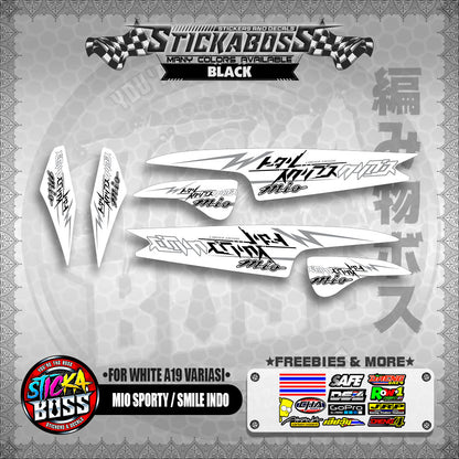 MIO SPORTY / SMILE INDO STICKER DECALS ( FOR WHITE A19 VARIASI )【WITH FREEBIES】