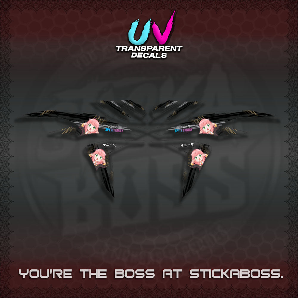 CLICK V2  UV TRANSPARENT DECALS (ANYA JAPAN NEW)STICKER DECALS By STICKABOSS